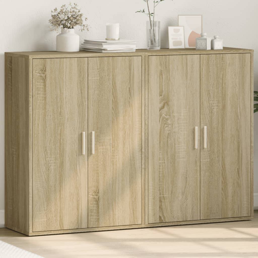 Sideboards 2 pcs Sonoma Oak 60x31x84 cm Engineered Wood
